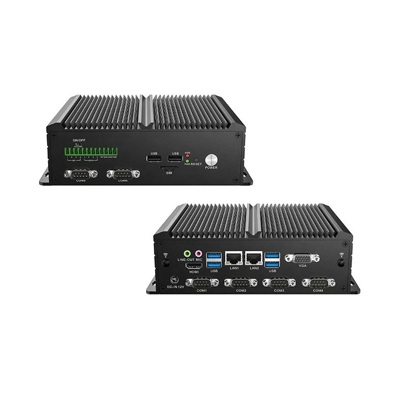 Мини-ПК Darveen без вентилятора настольный ПК J1900 i3 i5 i7 NUC мини-ПК с 6 RS232 двойной Lan промышленный