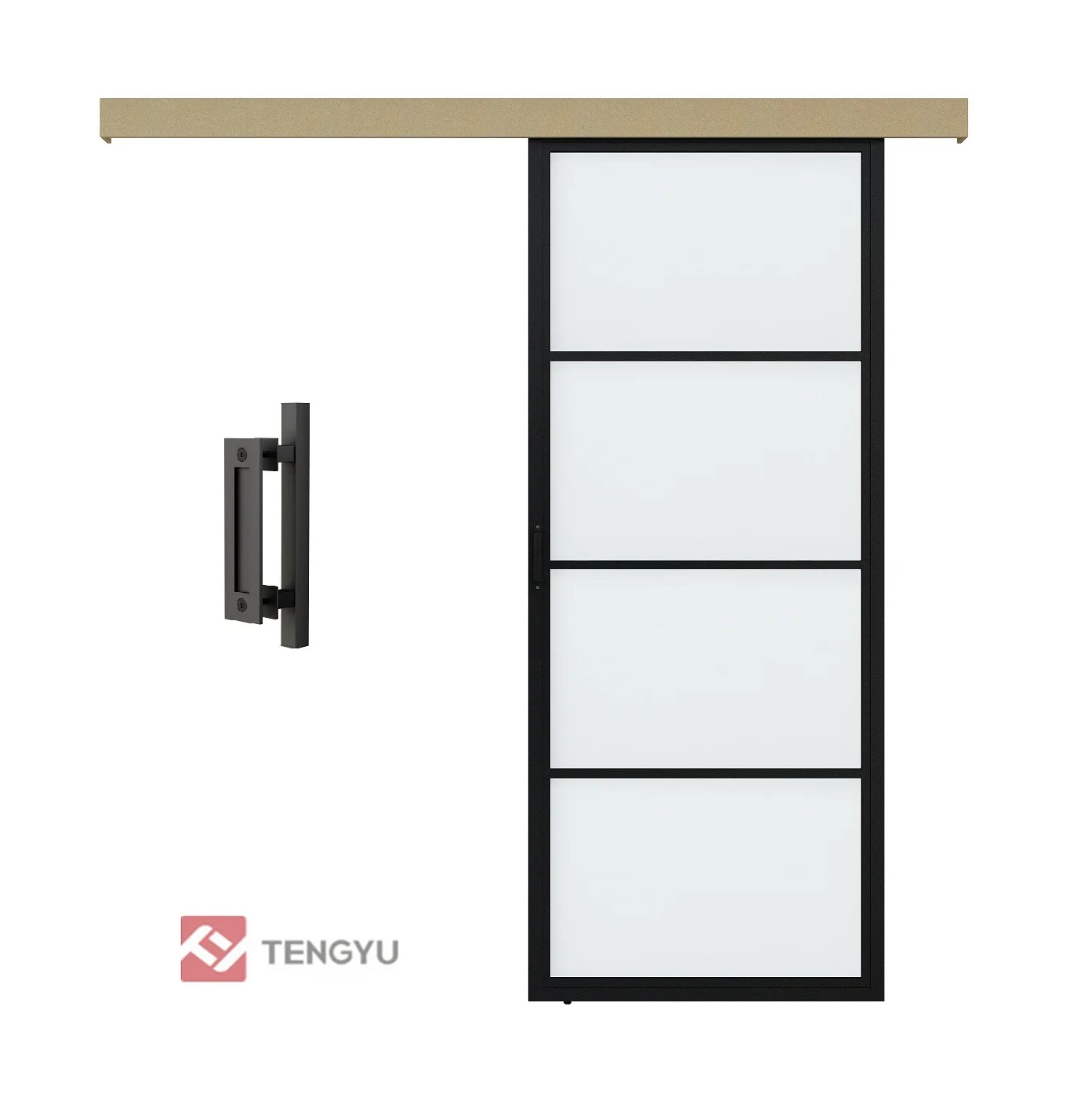 Interior 4-Lite Sliding Glass Door, Interior Steel Frame Glass Door System