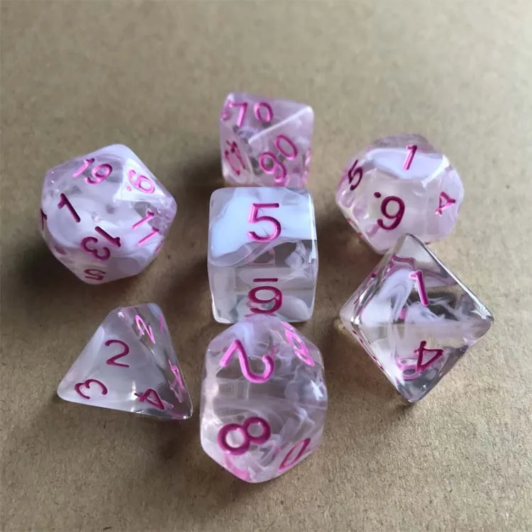 Polyhedral Dice Set of 7 RPG Dungeons and Dragons Dice DND Dice