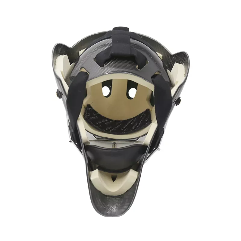 Wholesale Carbon Fiber Strong Protection Ice Hockey Goalie Helmet with Cage