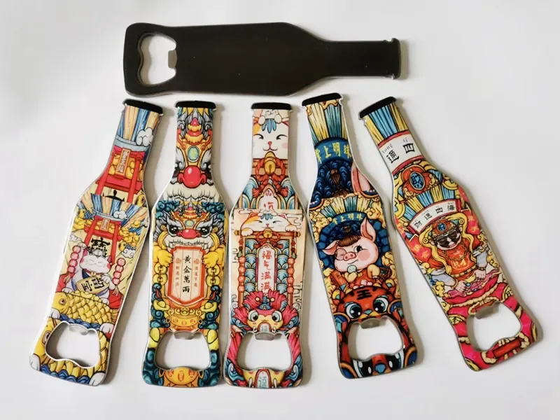 Hot products Custom Fridge Magnet bottle opener China factory tourist souvenir landscape DIY refrigerator magnet