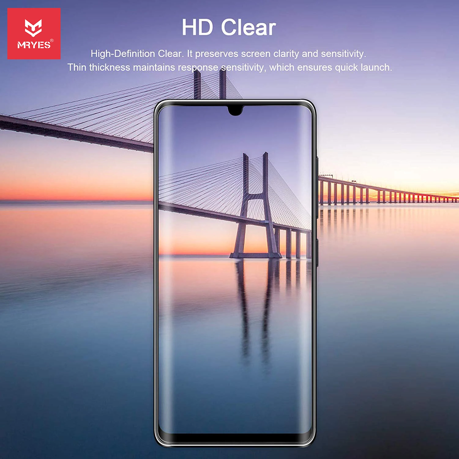 Full Protection 3D Curved Full Glue Front Screen Protector Glass for Huawei P30 Pro