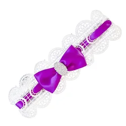 Gatsby кружевные подвязки с кристаллами, фиолетовое кружево с бантом 2019, новый стиль, продажа с завода