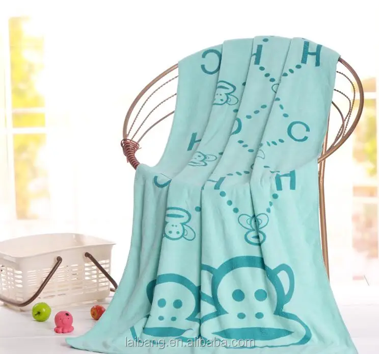 Wholesale Low Price cartoon Towel Microfiber Bath Towel 70x140 with Custom Printing