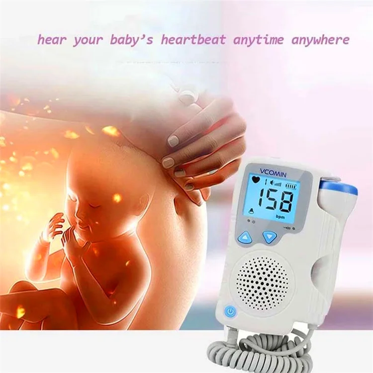 VCOMIN Home Use Pocket Fetal Heartbeat Baby Monitor Doppler Portable