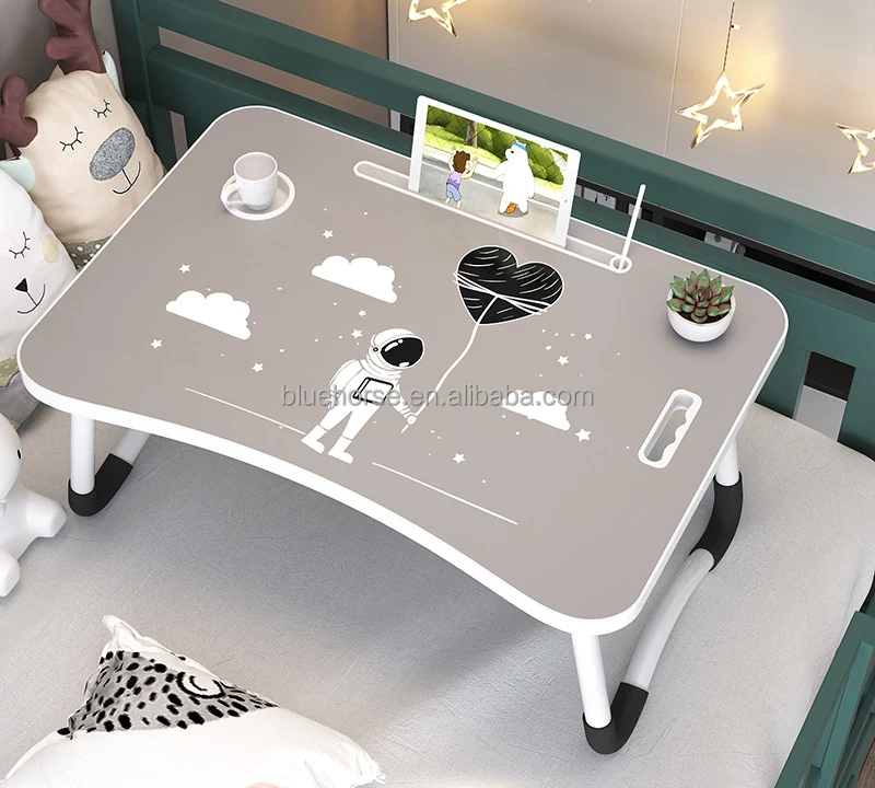 Computer Desk Bed Side Laptop Computer Table With USB Interface