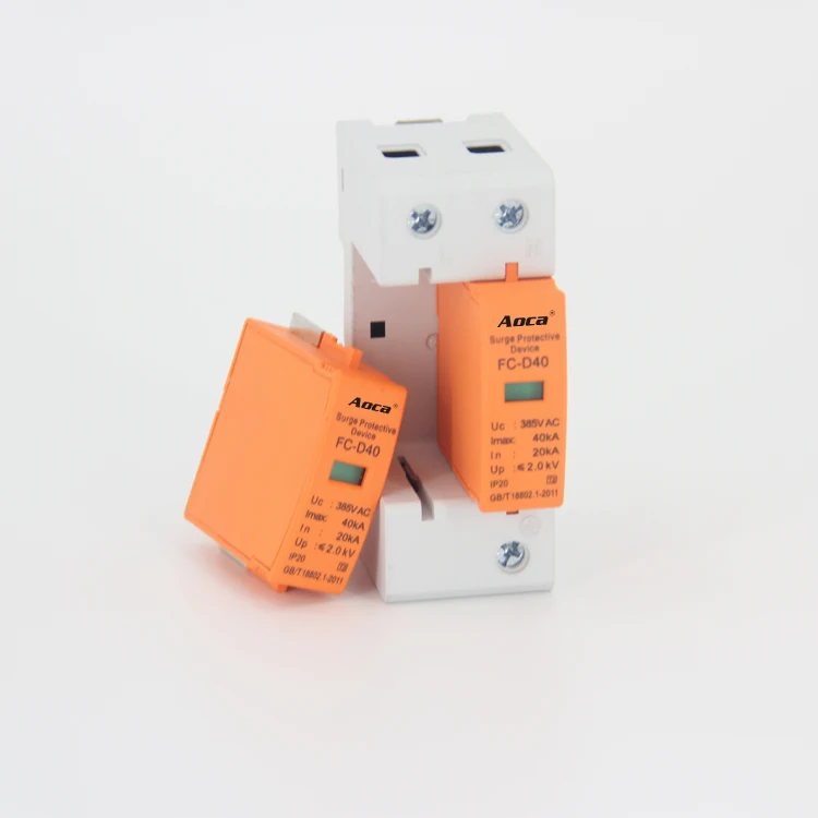 High Quality AC surge protector 40kA Surge Lightning Arrester 2p 385v spd
