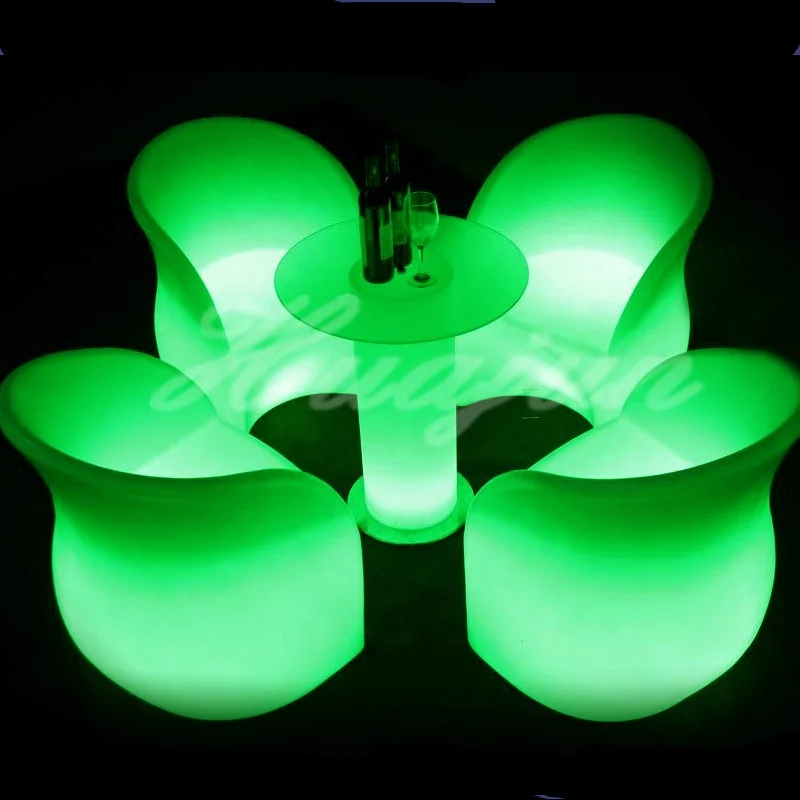 Luxury  bar led table hotel  bar table flower-shape home furniture with RGB 16 colors