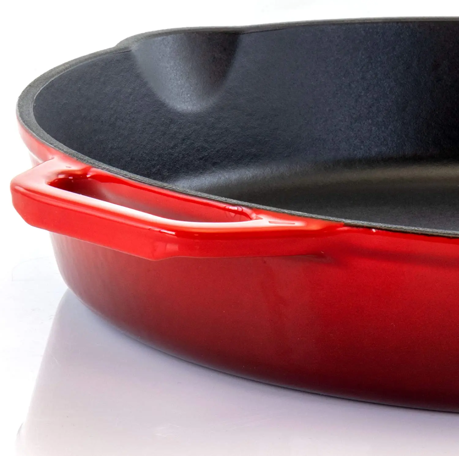 Round 10 12 inch enameled cast iron skillet pan cast iron cooker bakeware