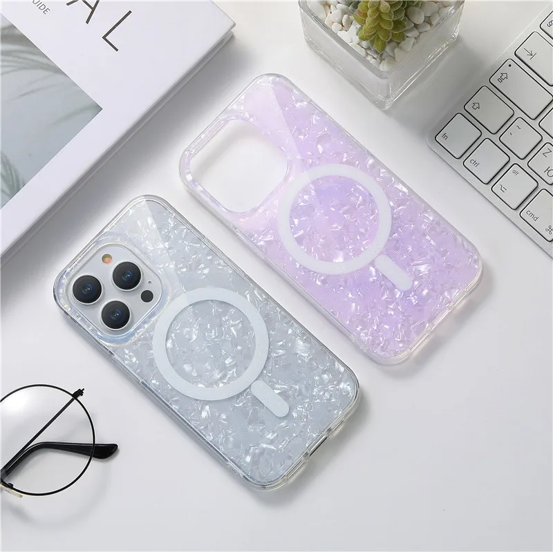 2025 New design Lady bling bling magnetic phone case for iphone 11 12 13 14 15 16 pro max plus clear phone cover
