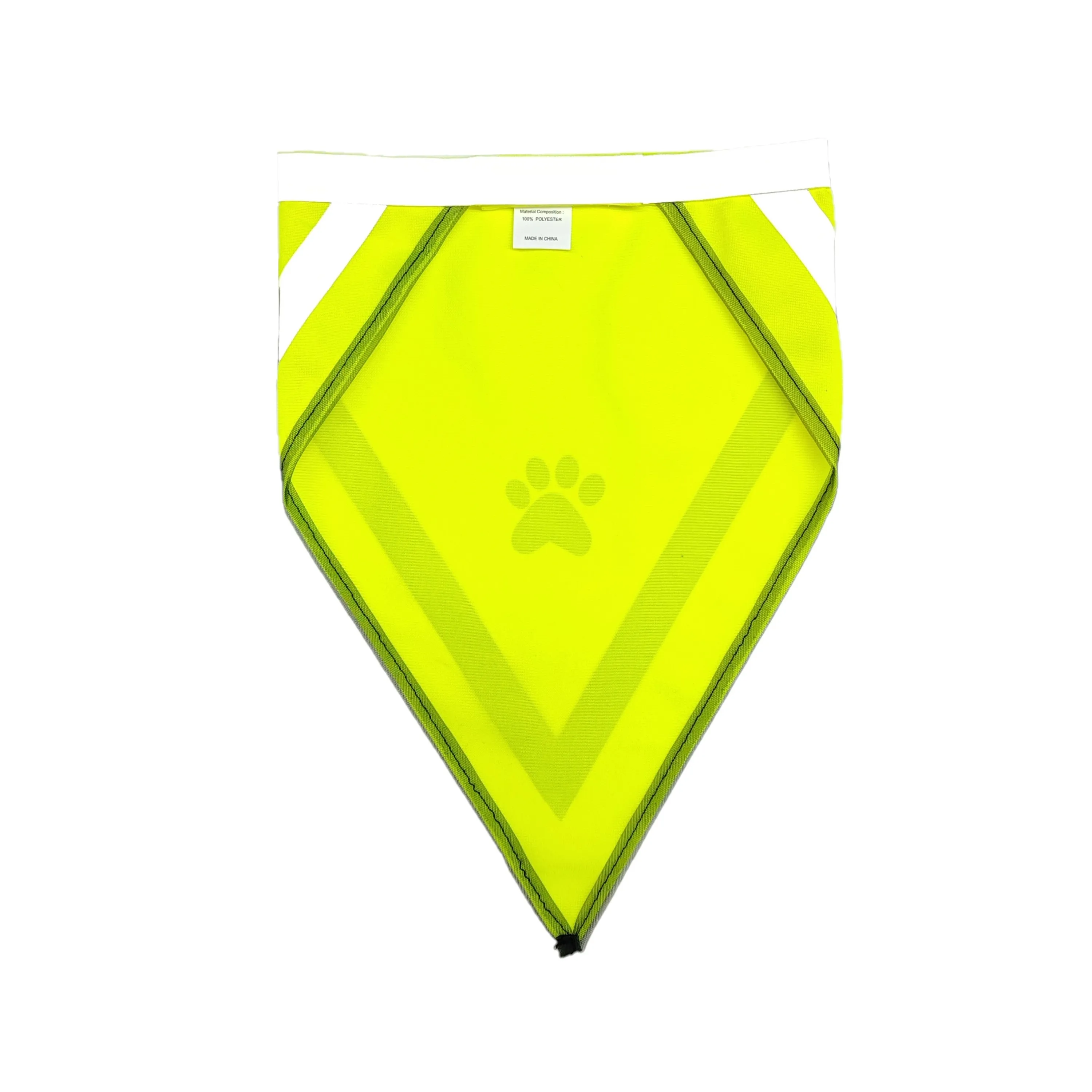 2023 Outdoor  Dog Bandana Pet Accessories Scarf Towel Print Dog Hand With Reflective Strips Green Red