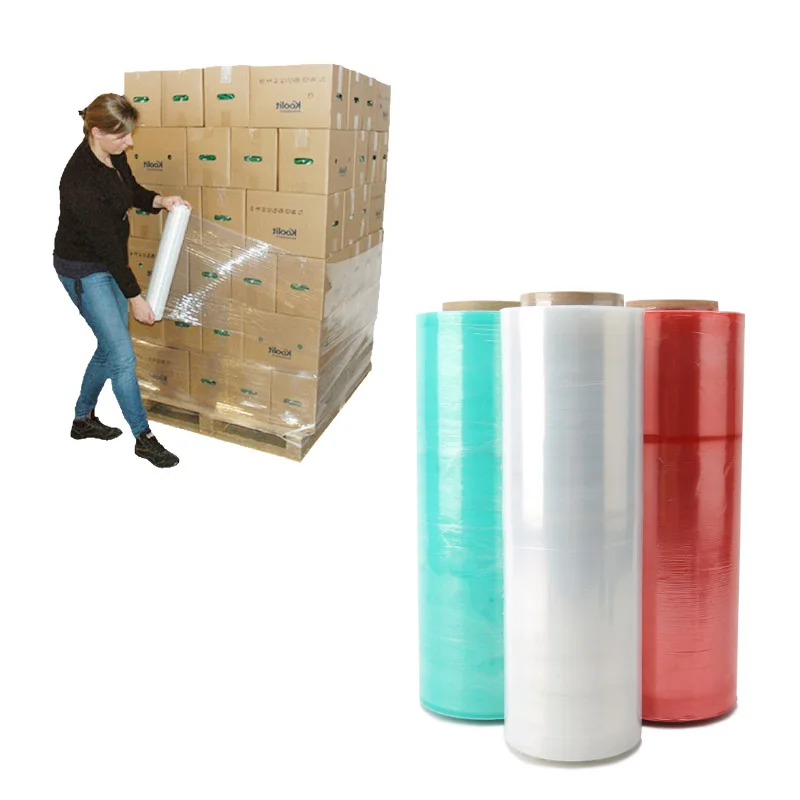 Professional Hand Stretch Film Shrink Wrap Plastic Transparent stretch film shrink wrap clear plastic pallet wrap