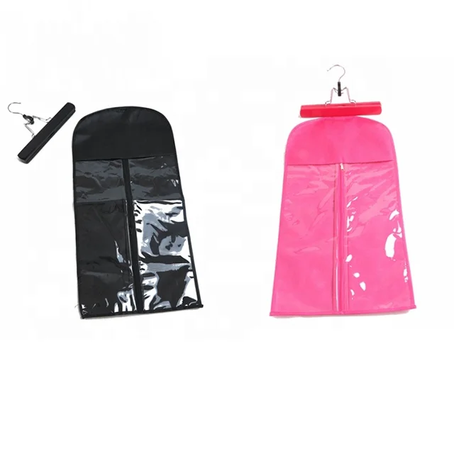 Wholesale Plastic Clear Wig Storage Hanger Bags Hair Packaging Bag Hair Extension Bag