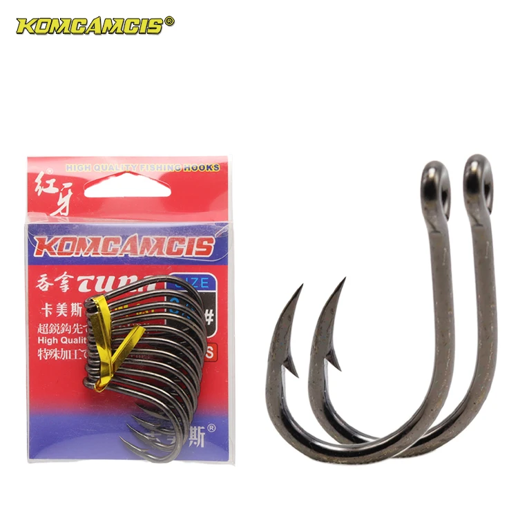 KOMCAMCIS 6~20PCS Tuna Circle Bait Hook Live Hooks Extra Strong High Carbon Steel