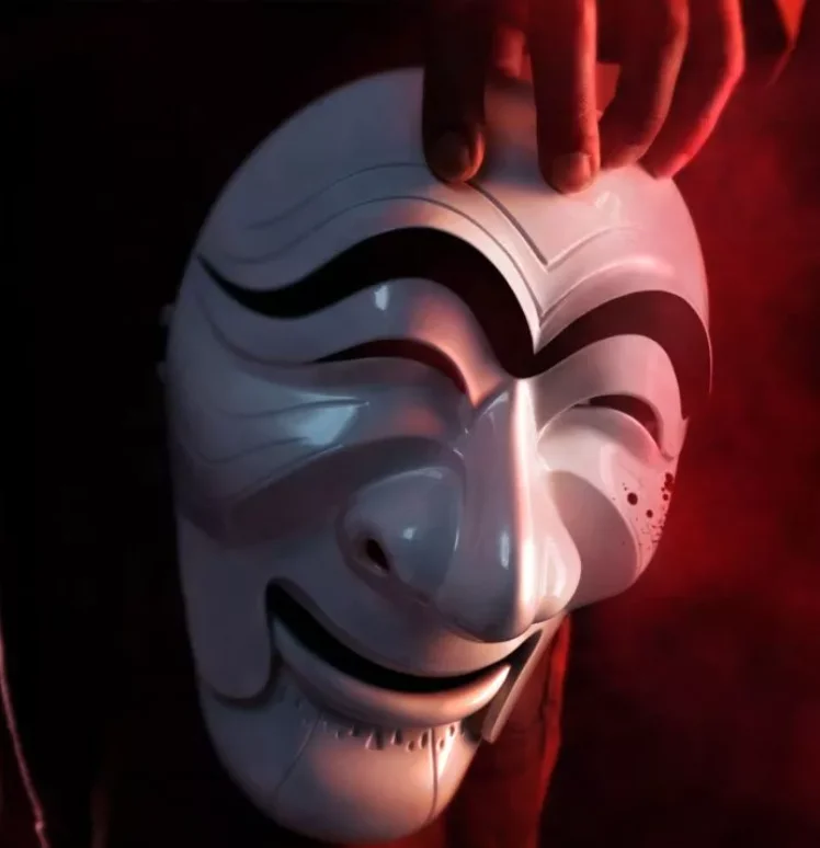 Factory wholesale Korea new movie cosplay pvc Halloween la casa de papel toys money heist case mask