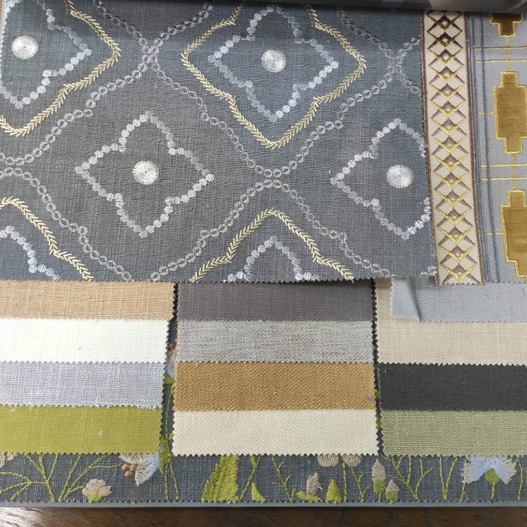 Linen fabric Fine Workmanship Hardcover Textile Fabric Pattern Sample Book  furniture fabric home textile