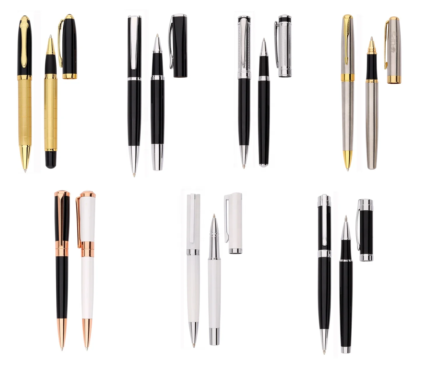 high end high quality roller ball pen luxury gifts articulos de papeleria metal ball pen with box