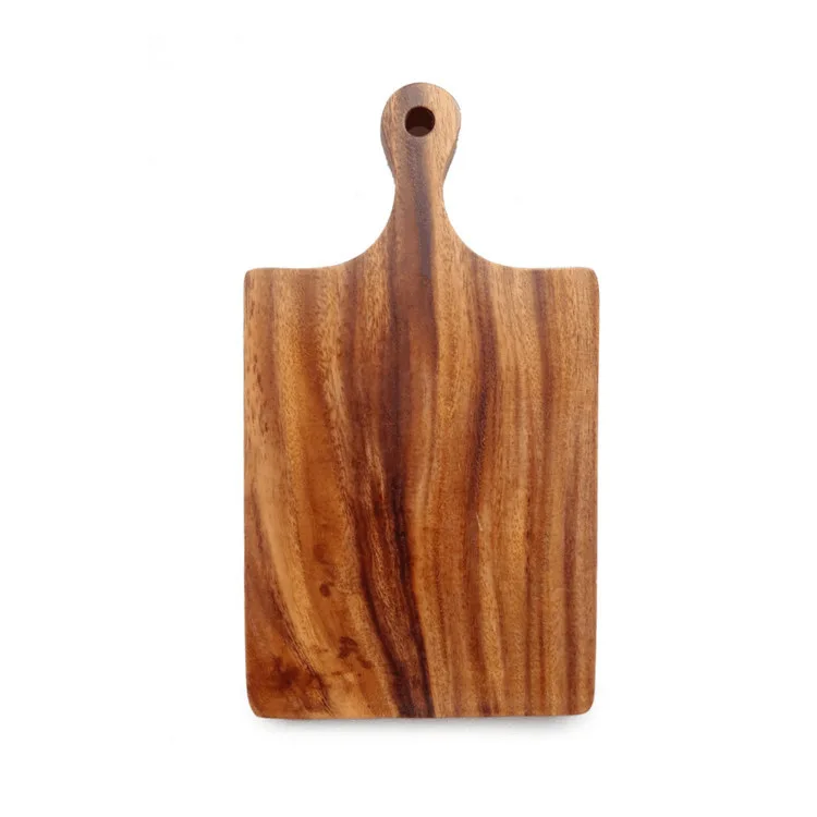 Acacia Mangium Lanyard Cutting Solid Wood Fruit Bread Pizza Steak Plate Chopping Teak Wooden Cheese Board With Marker