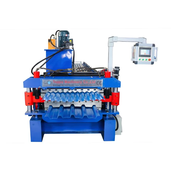 Double-layer tile roller forming ironmaking metal roof panel mold machine