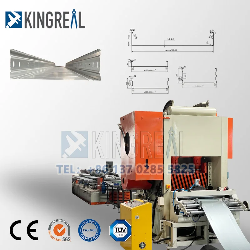 High Quality Wire Mesh Channel Cable Tray Making Machine Tray Cable Roll Forming Machine For Sale India Russia UAE
