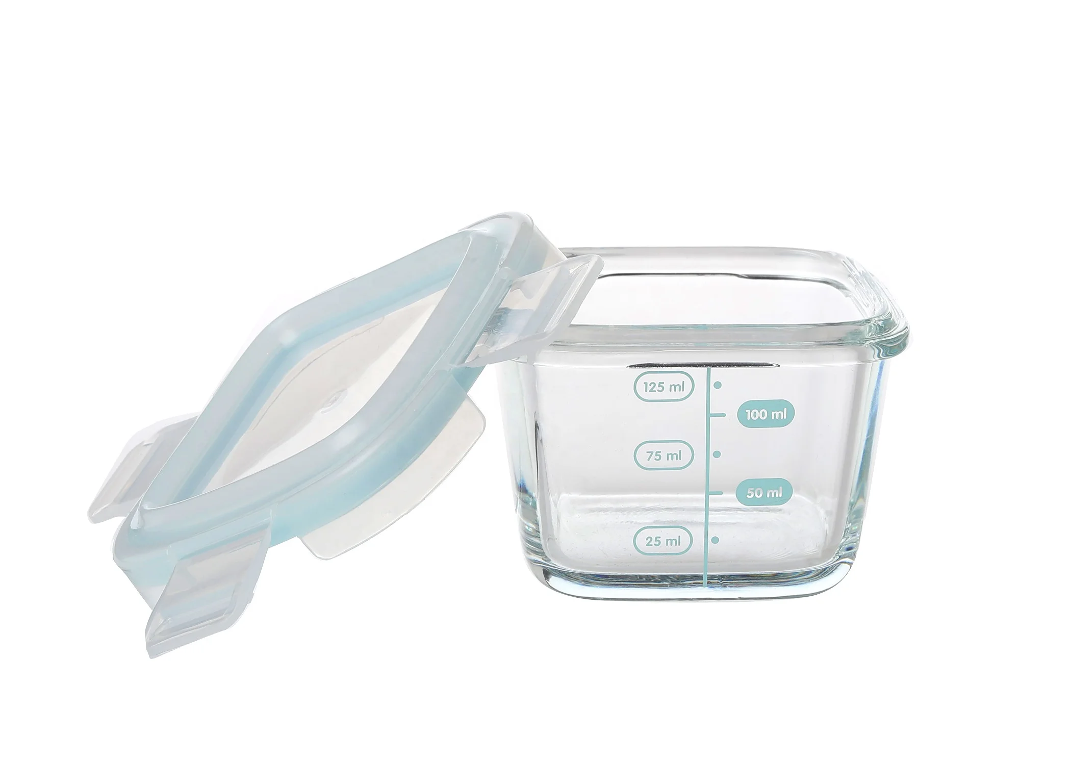 baby glass food container mini with scale heat resistant watertight glass baby food storage containers
