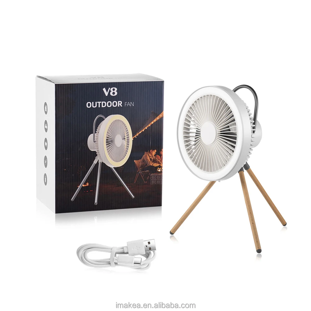 2022 New Arrival Portable  Rechargeable Long Lasting Household Tripod Fan Multifunctional Desktop Floor Fan Travel