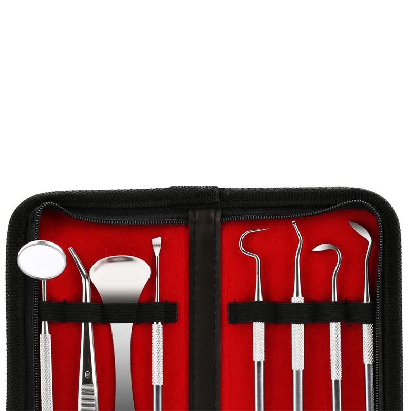 
Dental Scaler Hygiene Kit Stainless Steel Dental Kit Tongue Scraper Tartar Remover for Teeth Cleaning 