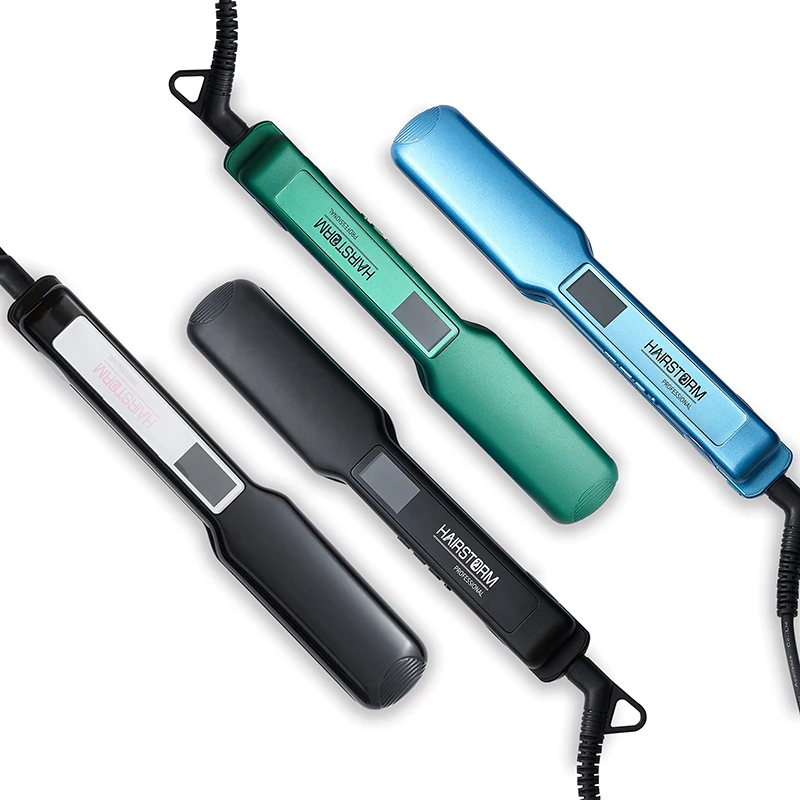 Custom 480F Tourmaline Ceramic Hair Straightener Irons Lime Green Titanium Flat Iron Professional With Private Label