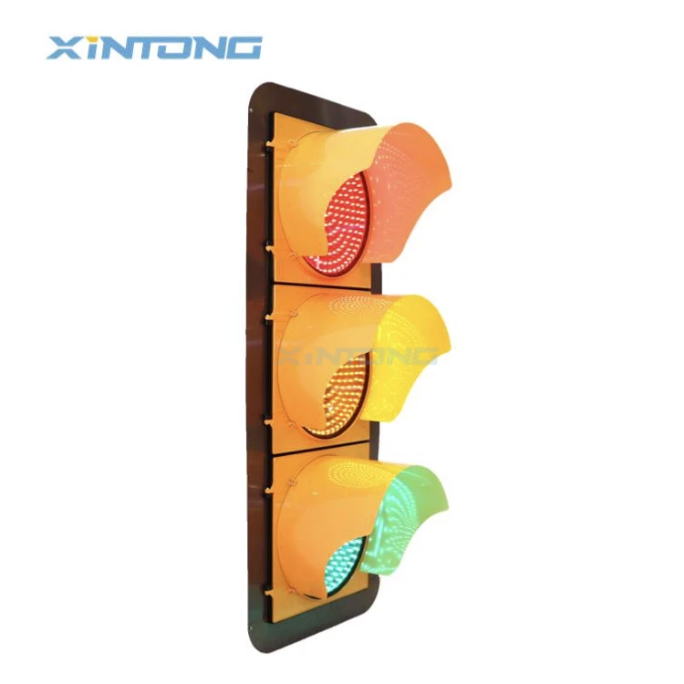 Tricolor Full Screen LED Traffic Signal Light 12V DC LED Traffic Light Equipment on Sale