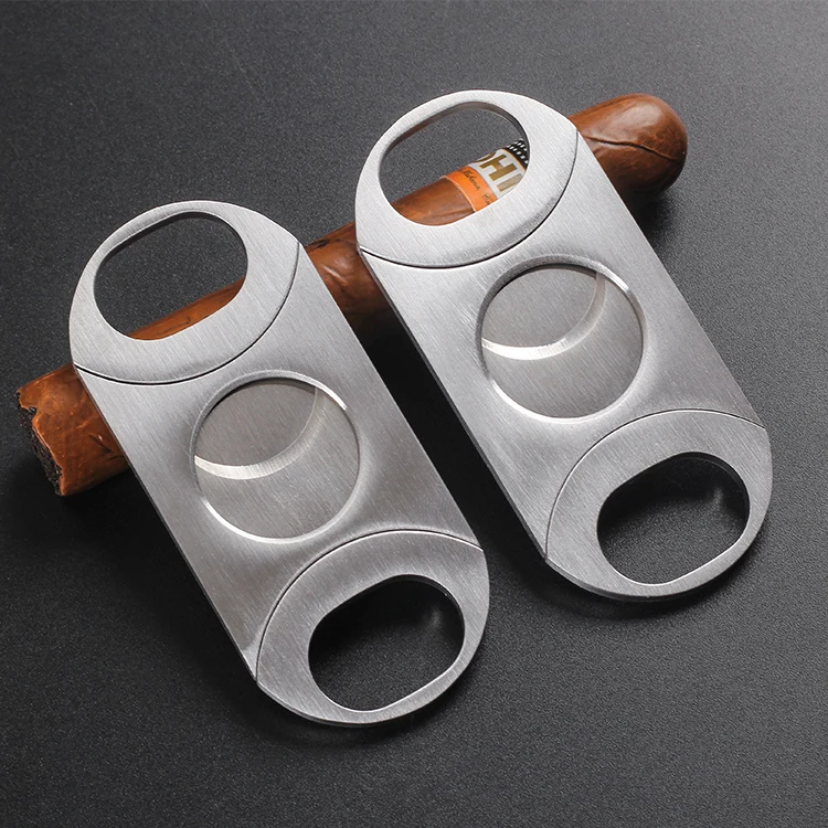 Cigar Cutter Simple Stainless Steel Cigar Smoking Accessories Tools Wholesale Portable Mini Travel Metal Cigar Knife