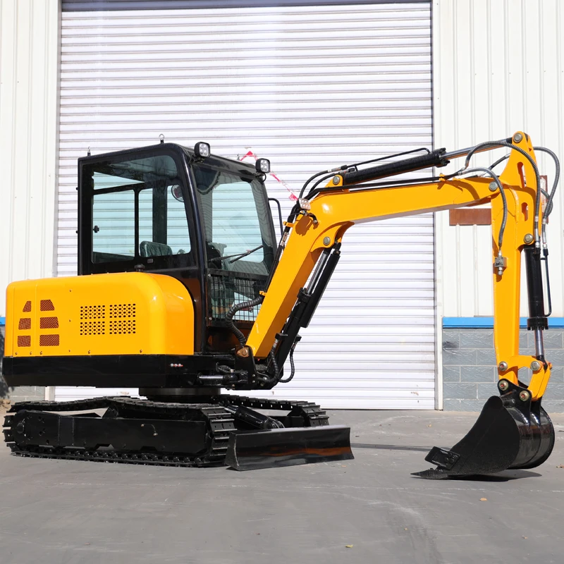 Free Shipping Chinese Hydraulic mini excavator 3 Ton CE/EPA Engine Digger With Cabin Bagger mini  Ton excavators