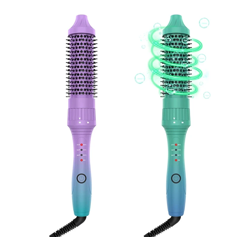 Professional Thermal Ceramic Round Brush heated Round Brush Electricthermal hair straightener comb