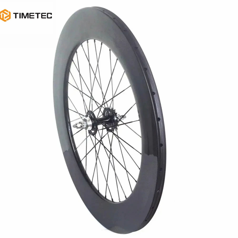 700C Carbon Track Wheelset Front 3(Tri) Spoke Rear Wheels 50mm  60mm 88mm Clincher Tubular Fixed Gear Single Speed Bike