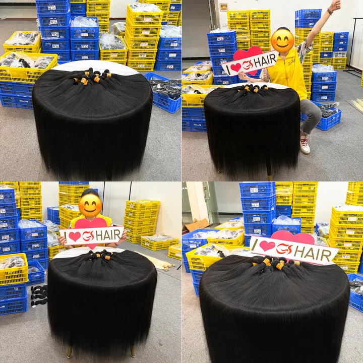 
Raw Hair Toppers Virgin Indian Hair Temples Remy,South Korea Quick Weave 4 Bundle Human Hair,Hair Extension In Boundless 