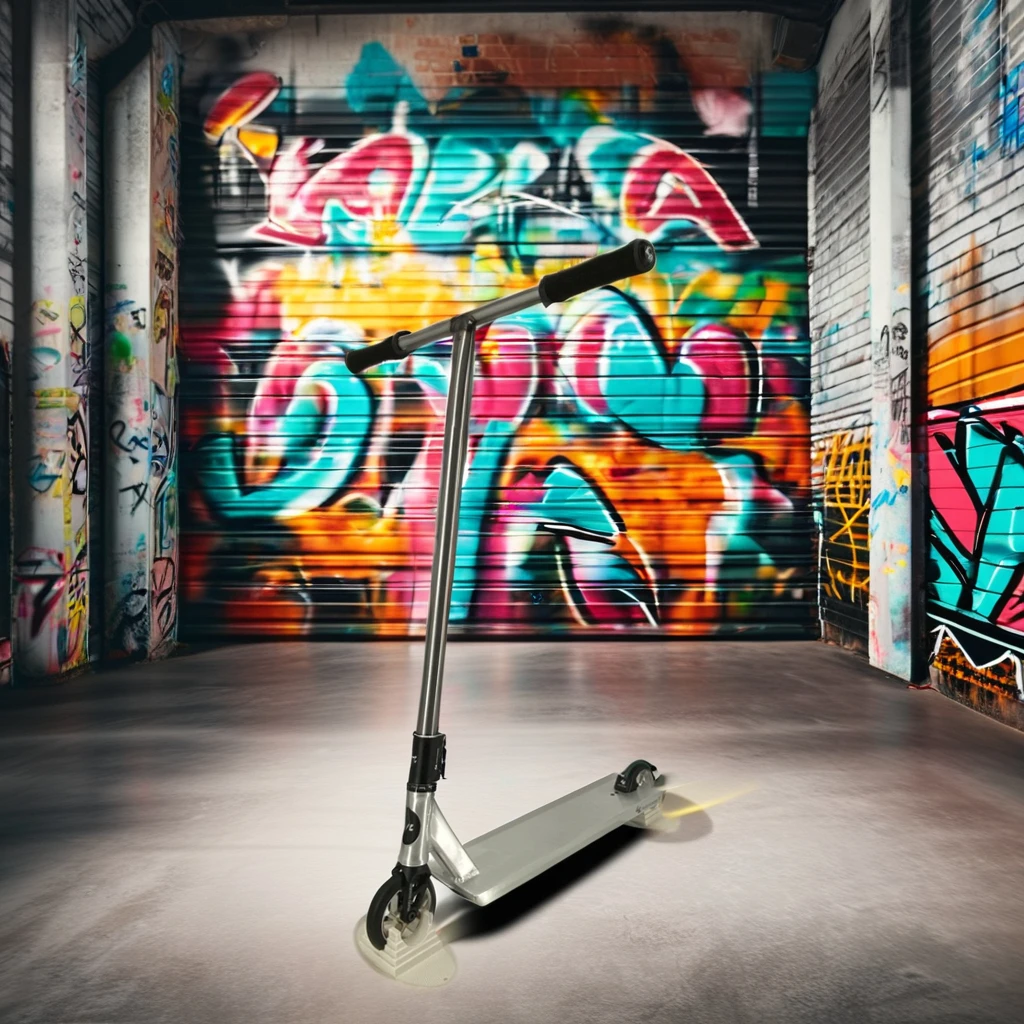 Huoli Tank SCS Stunt Scooter for Adults Extreme Street Freestyle Titanium Bar with PU Wheels Black Raw Complete Scooter for Kids