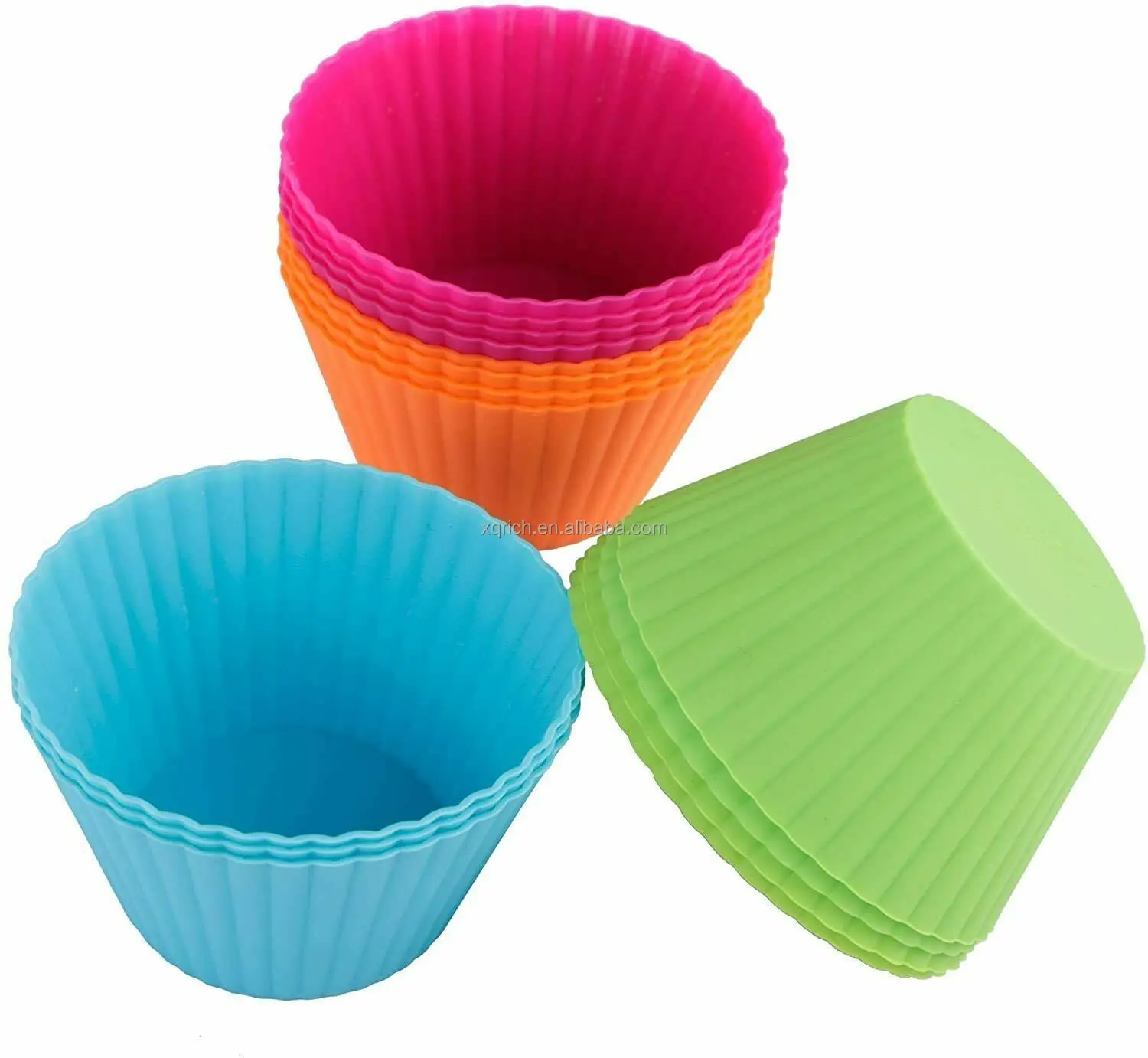 Silicone Baking Cups Muffin Cups Reusable Cupcake Mold Non-Stick Cake Lining Silicone Round Cup Cake