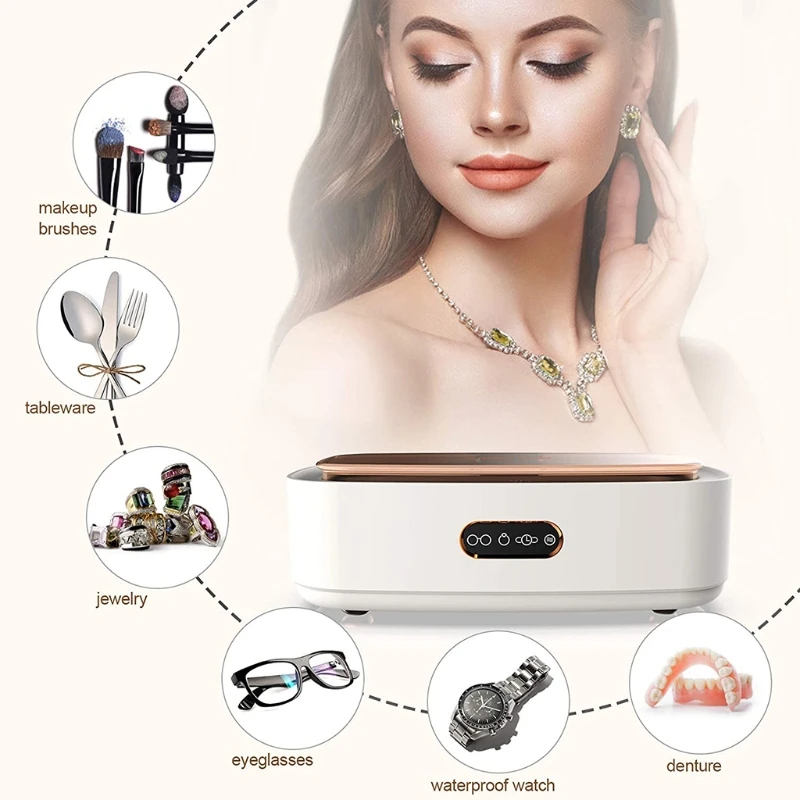 Neue Produkt Ideen 2023 Ultrasonic Teeth Watch Jewlery Cleaner Ultrasonic Contact Lens Cleaner