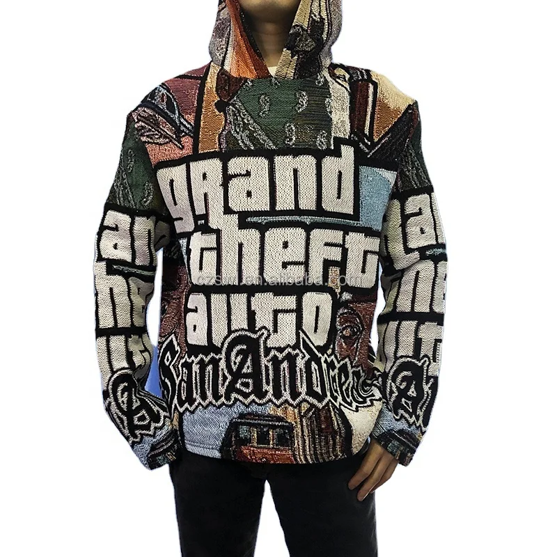 Streetwear Mens clothing custom tapestry hoodie plus size Tapestry Hoodie custom tapestry Blanket sweater pullover