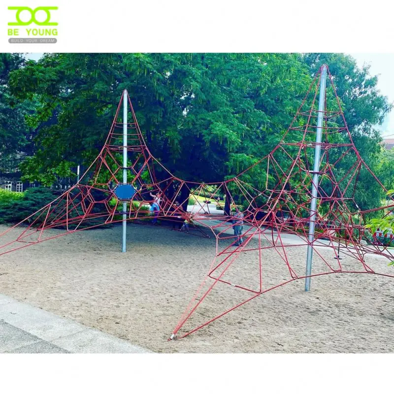 Nature Training For Baby Child Park Games Wooden Game Space Playground Mini Dock Rope Bridge Outdoor Climbing Net