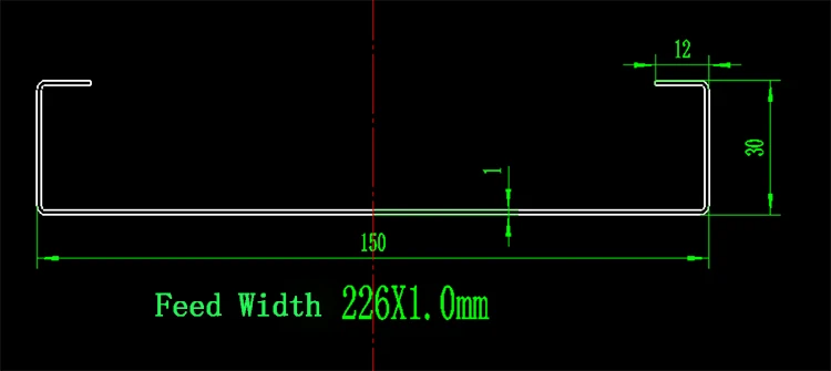 Metal stud and track drywall profile U profile making equipment C channel roll former Z purlin roll forming machine