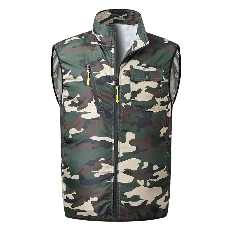 New Cross-Border Customized Color Sleeveless Camouflage Work Wear Tops Jacket Construction Site Work Suit Tactical Camo Vest