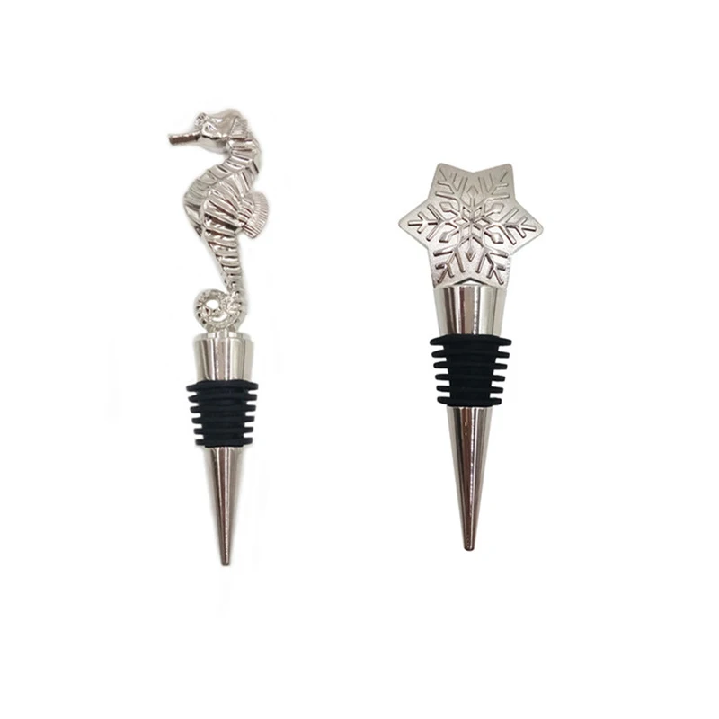 Manufacture Wholesale Custom Logo Wine Bottle Stopper Stainless Steel Red Wine Stoppers