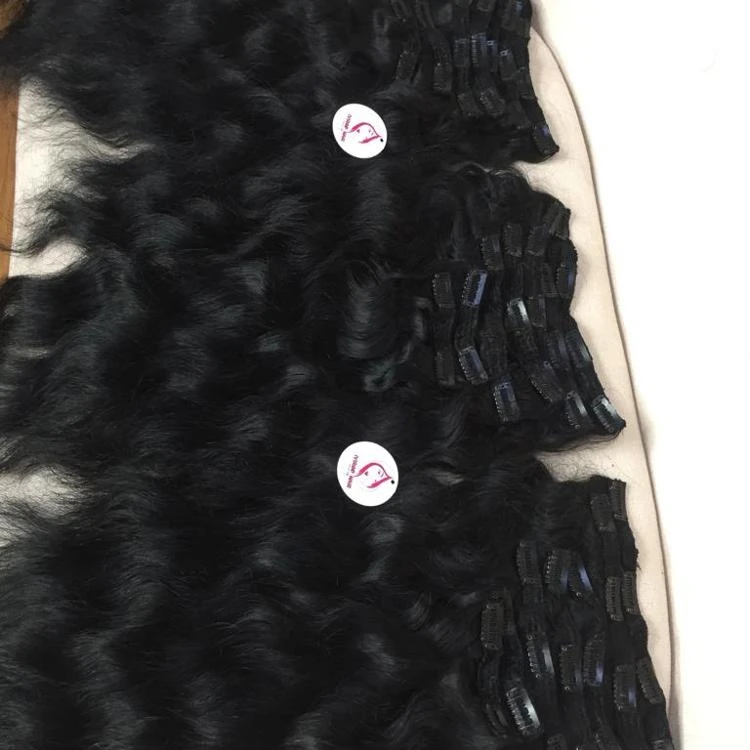 
Наращивание волос с двойным переплетением, 120 г, 8 шт., 18 зажимов, 24 дюйма, волнистые натуральные волосы 