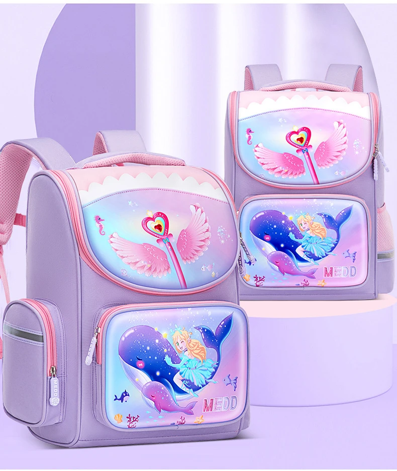 Waterproof function school bag cartoon cute unicorn kids school bag large capacity backpack for primary school students