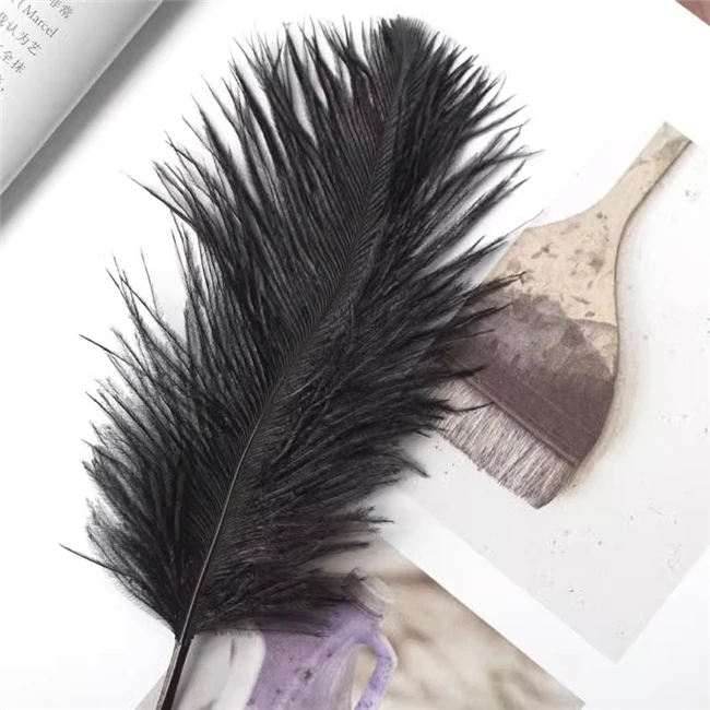 White Large Plume Ostrich Feathers Hair