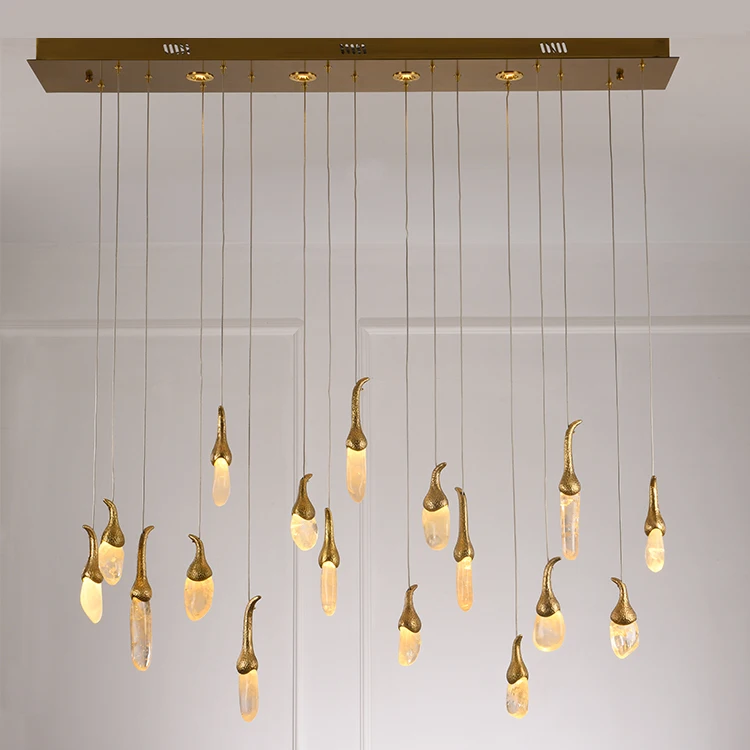 Новый дизайн декор природа Хрустальная светодиодная люстра современный гостиничный