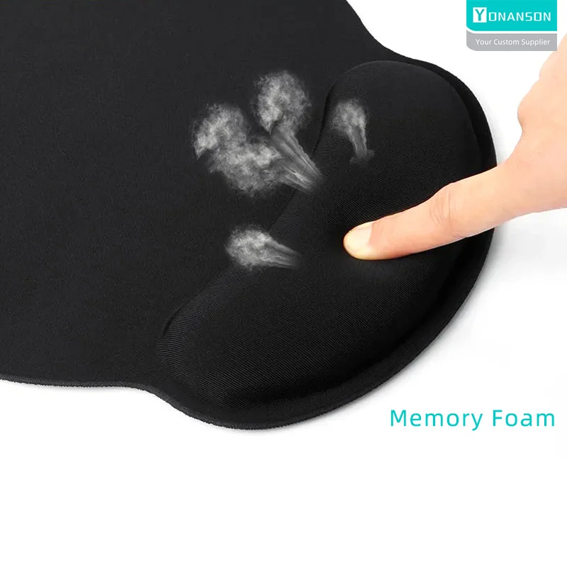 Corporate Gifts Custom Logo Ergonomic Mouse Pad with Wrist Rest Support Pain Relief Mouse Pad with Non-Slip Rubber Base
