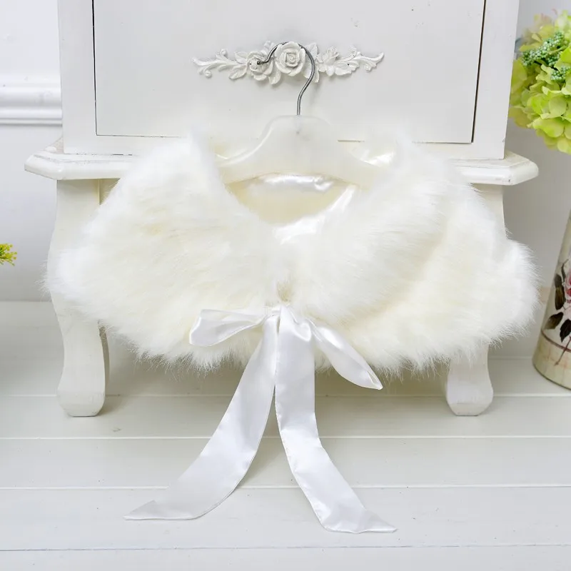 High Quality Coat Fluffy Pashmina Shawl For Girls Party Wear Children Winter Clothes