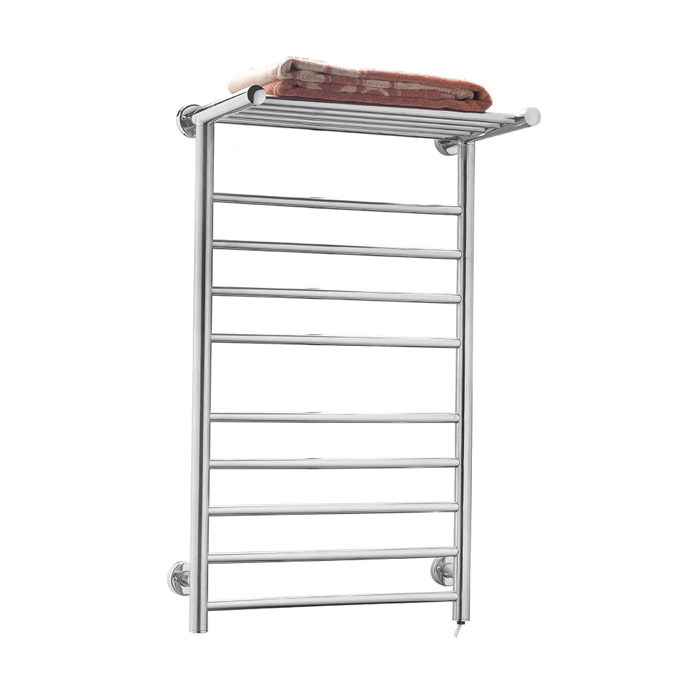 Factory Direct Hotel Bathroom Electric Heating Smart Towel Rack Ladder Style Natural Bath Stand Towel Rack