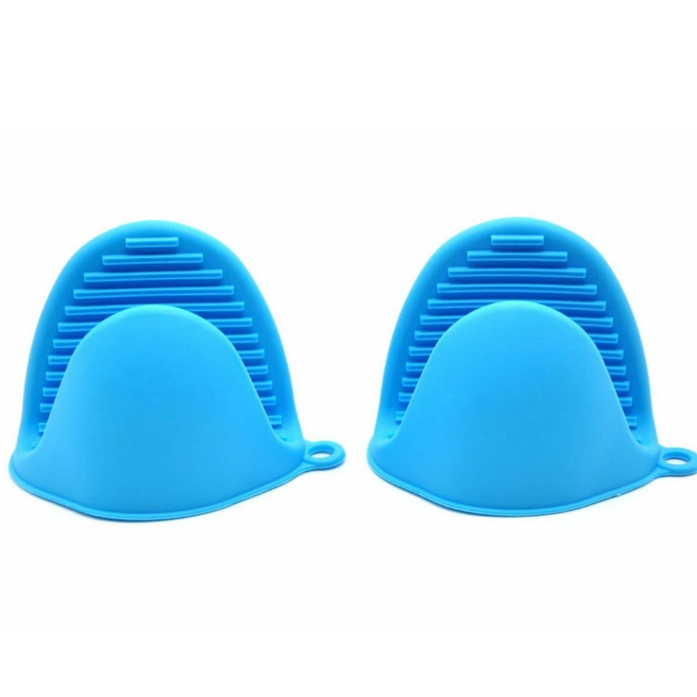Oven Safe Thickened Silicone Hot Pads Silicone Pot holders Heat Resistant Mini Oven Gloves for Kitchen